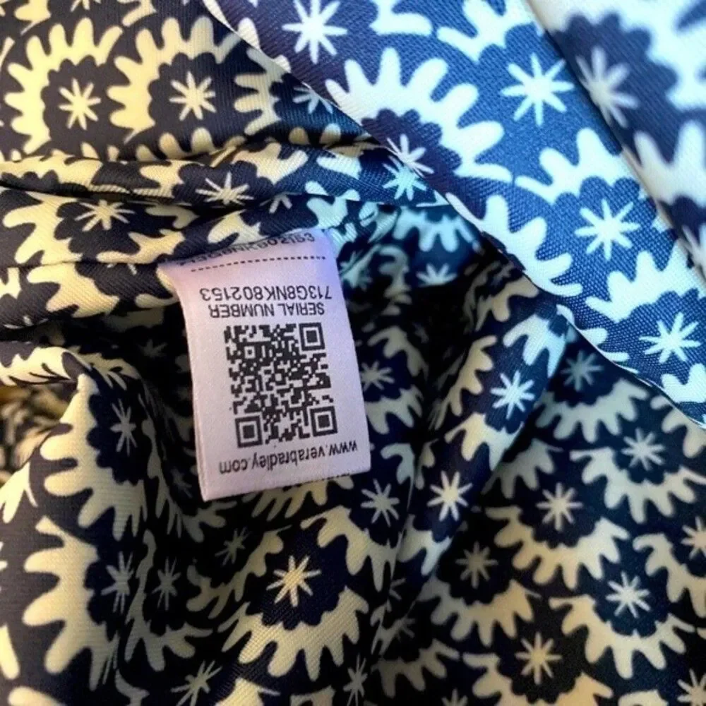 New VERA BRADLEY Bright Large Zip Tote 23731-M06 Holiday Owls Navy